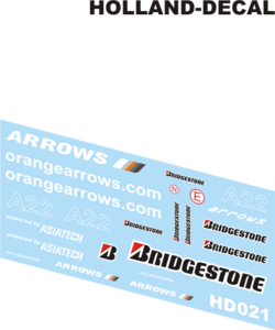 Arrows A22 testcar (zwart) 1/18 (HD021)