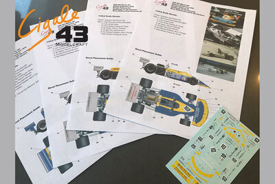 Decals March 761 1976 Formula 1 1/43rd scale for Tameo Kits by Cigale 43 (CDS003)