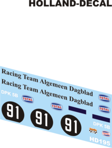 Ford Mustang Racing Team Algemeen Dagblad livery decals 1/43 (HD195)