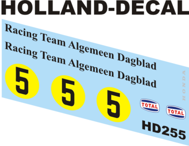 Honda S800 Racing Team Algemeen Dagblad 1/43 (HD255)