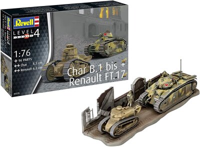 Char B.1 bis + Renault FT.17 Revell