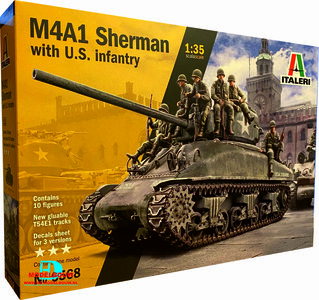 M4A1 Sherman (with U.S. infantery) (Italeri 6568)